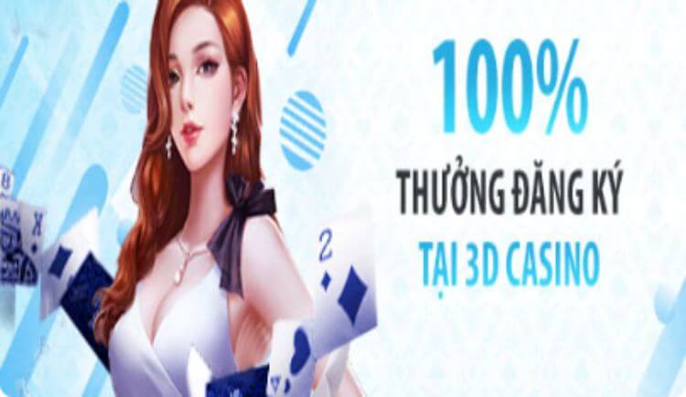 Fun88 thưởng 2.000.000 VND khi đăng ký tại 3D Casino